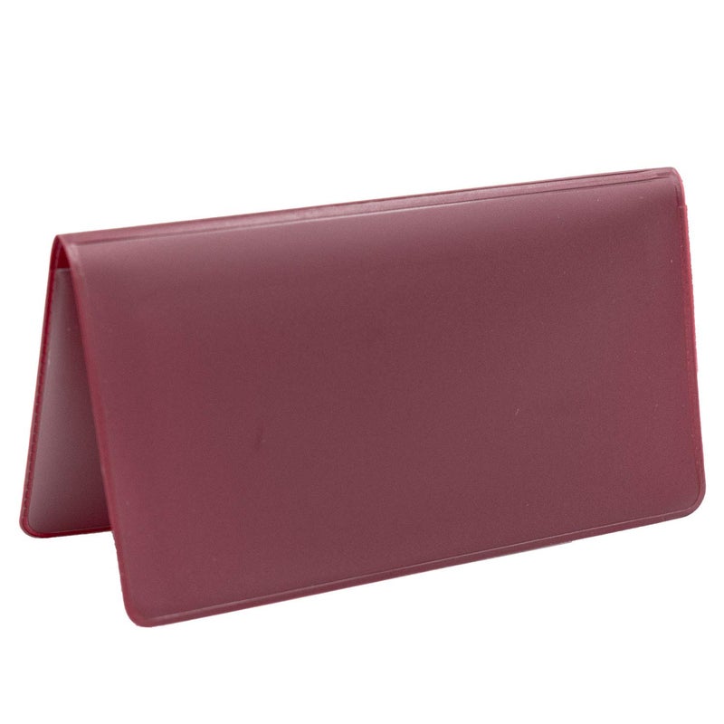 CAROUSELCHECKS Burgundy Vinyl Checkbook Cover, Top Tear Personal Vinyl Checkbook Cover - Image 1
